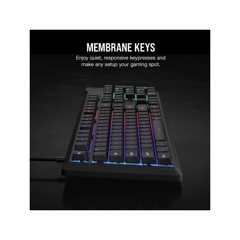 Klawiatura mechaniczna K55 Core RGB Black  Klawiatura mechaniczna K55 Core RGB Black