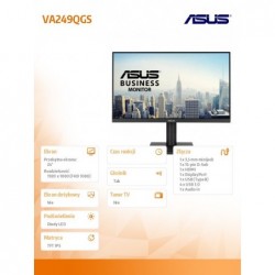 Monitor 24 cale VA249QGS FHD IPS 120Hz HDMI DP VGA Monitor 24 cale VA249QGS FHD IPS 120Hz HDMI DP VGA
