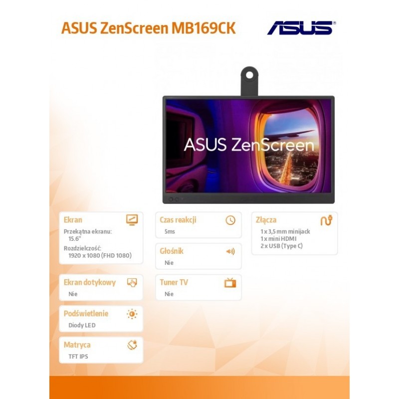 Monitor MB169CK 15.6 IPS USB-C FHD mHDMI 