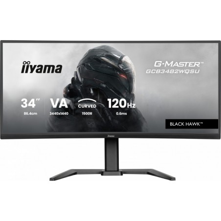 Monitor 34 cale G-Master GCB3482WQSU-B1,VA,UWQHD,120HZ,1500R, 21:9, 500cd,2x5W Monitor 34 cale G-Master GCB3482WQSU-B1,VA,UWQHD,120HZ,1500R, 21:9, 500cd,2x5W