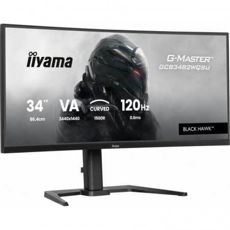 Monitor 34 cale G-Master GCB3482WQSU-B1,VA,UWQHD,120HZ,1500R, 21:9, 500cd,2x5W Monitor 34 cale G-Master GCB3482WQSU-B1,VA,UWQHD,120HZ,1500R, 21:9, 500cd,2x5W