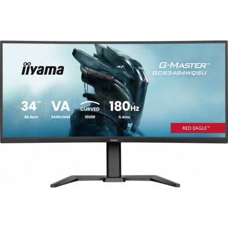Monitor G-Master 34 cale GCB3484WQSU-B1,VA,UWQHD,180Hz,1500R, 21:9, 500cd/m2, 2x5W Monitor G-Master 34 cale GCB3484WQSU-B1,VA,UWQHD,180Hz,1500R, 21:9, 500cd/m2, 2x5W