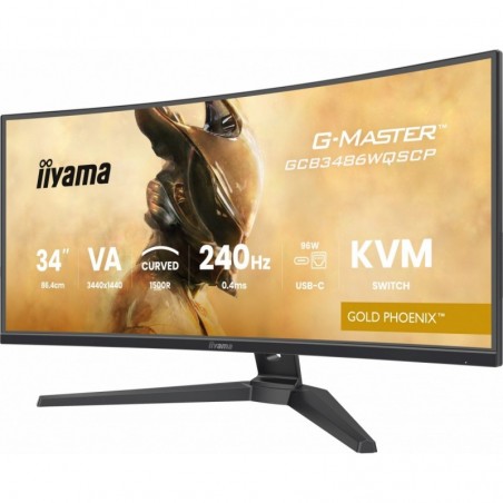Monitor G-Master 34 cale GCB3486WQSCP-B1,VA,UWQHD,240HZ,1500R,500cd,21:9, USB-C dock 95W, RJ45, 2x5W Monitor G-Master 34 cale GCB3486WQSCP-B1,VA,UWQHD,240HZ,1500R,500cd,21:9, USB-C dock 95W, RJ45, 2x5W