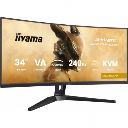 Monitor G-Master 34 cale GCB3486WQSCP-B1,VA,UWQHD,240HZ,1500R,500cd,21:9, USB-C dock 95W, RJ45, 2x5W Monitor G-Master 34 cale GCB3486WQSCP-B1,VA,UWQHD,240HZ,1500R,500cd,21:9, USB-C dock 95W, RJ45, 2x5W