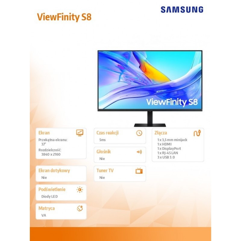 Monitor 37 cali LS37D800UAUXEN 