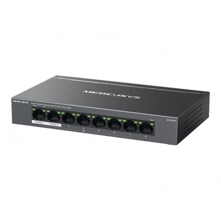 TP-LINK 8-Port Gigabit Desktop Switch with 7-Port PoE+ PORT 7x Gigabit PoE+ Ports 1x Gigabit Non-PoE Ports TP-LINK 8-Port Gigabit Desktop Switch with 7-Port PoE+ PORT 7x Gigabit PoE+ Ports 1x Gigabit Non-PoE Ports