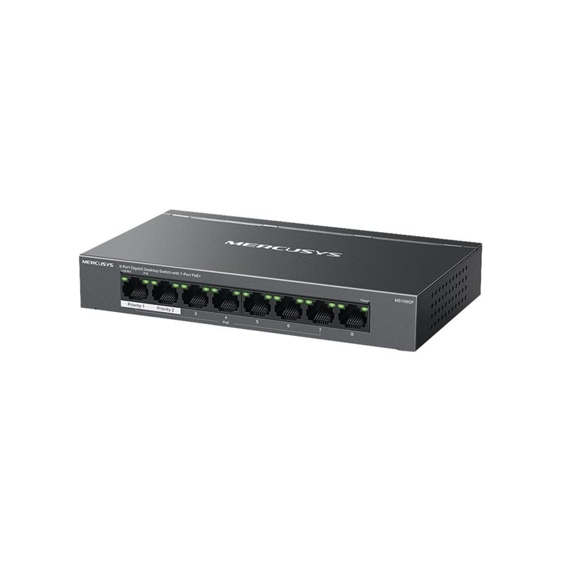 TP-LINK 8-Port Gigabit Desktop Switch with 7-Port PoE+ PORT 7x Gigabit PoE+ Ports 1x Gigabit Non-PoE Ports