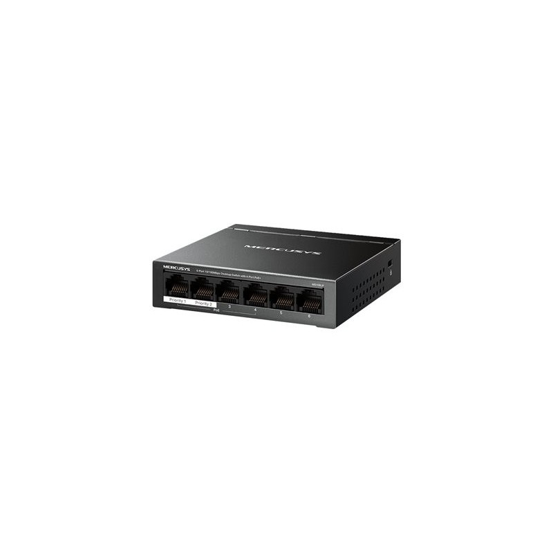 TP-LINK 6-Port 10/100 Mbps Desktop Switch with 4-Port PoE+ PORT 4x 10/100 Mbps PoE+ Ports 2x 10/100 Mbps Non-PoE Ports