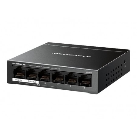 TP-LINK 6-Port 10/100 Mbps Desktop Switch with 4-Port PoE+ PORT 4x 10/100 Mbps PoE+ Ports 2x 10/100 Mbps Non-PoE Ports TP-LINK 6-Port 10/100 Mbps Desktop Switch with 4-Port PoE+ PORT 4x 10/100 Mbps PoE+ Ports 2x 10/100 Mbps Non-PoE Ports