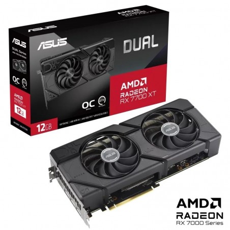 Karta graficzna Radeon RX 7700 XT DUAL OC 12GB GDDR6 192bit 3DP Karta graficzna Radeon RX 7700 XT DUAL OC 12GB GDDR6 192bit 3DP