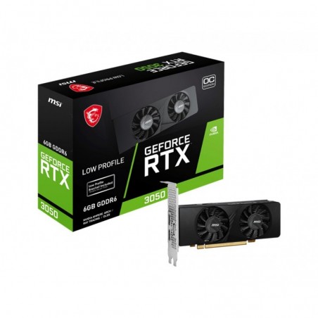 Karta graficzna GeForce RTX 3050 LP 6G OC 6GB GDDR6 96bit DP/2HDMI Karta graficzna GeForce RTX 3050 LP 6G OC 6GB GDDR6 96bit DP/2HDMI