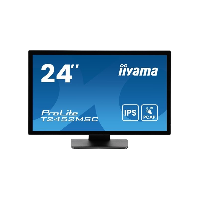 IIYAMA T2452MSC-B1AG 24inch IPS Bonded PCAP 10P Touch with AG and Anti-Finger print coating 1920x1080 Flat Bezel IIYAMA T2452MSC-B1AG 24inch IPS Bonded PCAP 10P Touch with AG and Anti-Finger print coating 1920x1080 Flat Bezel