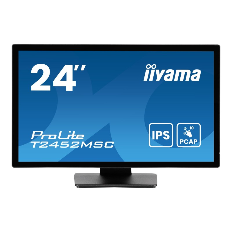 IIYAMA T2452MSC-B1AG 24inch IPS Bonded PCAP 10P Touch with AG and Anti-Finger print coating 1920x1080 Flat Bezel IIYAMA T2452MSC-B1AG 24inch IPS Bonded PCAP 10P Touch with AG and Anti-Finger print coating 1920x1080 Flat Bezel