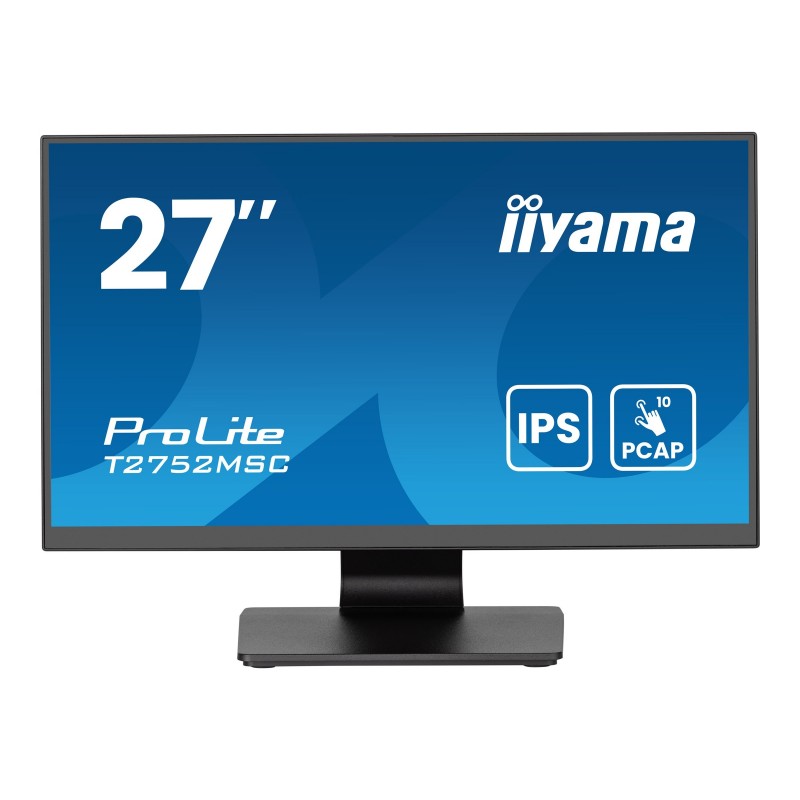 IIYAMA T2752MSC-B1AG 27inch IPS Bonded PCAP 10P Touch with AG and Anti-Finger print coating 1920x1080 Flat Bezel IIYAMA T2752MSC-B1AG 27inch IPS Bonded PCAP 10P Touch with AG and Anti-Finger print coating 1920x1080 Flat Bezel