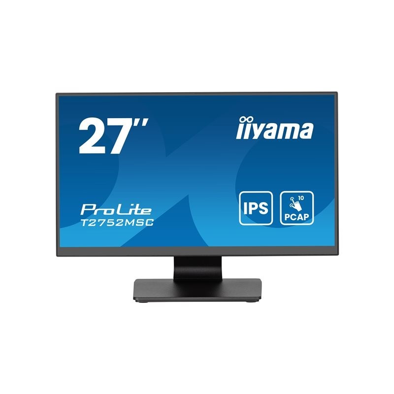 IIYAMA T2752MSC-B1AG 27inch IPS Bonded PCAP 10P Touch with AG and Anti-Finger print coating 1920x1080 Flat Bezel IIYAMA T2752MSC-B1AG 27inch IPS Bonded PCAP 10P Touch with AG and Anti-Finger print coating 1920x1080 Flat Bezel