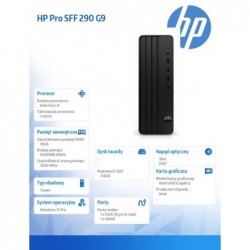 Komputer stacjonarny 290 SFF G9R i3-13100 512GB/16GB/DVDR/W11P 936A0EA Komputer stacjonarny 290 SFF G9R i3-13100 512GB/16GB/DVDR/W11P 936A0EA