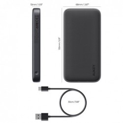 PB-Y46 Power Bank | 10000 mAh | 15W | 2xUSB | LED | kabel USB-C PB-Y46 Power Bank | 10000 mAh | 15W | 2xUSB | LED | kabel USB-C