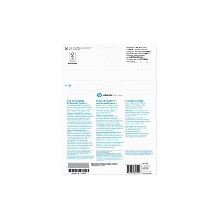 HP Q5456A Advanced glossy photo paper inkjet 250g/m2 A4 25 sheets 1-pack HP Q5456A Advanced glossy photo paper inkjet 250g/m2 A4 25 sheets 1-pack