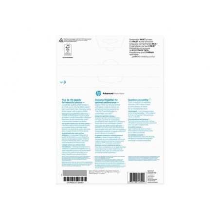 HP Q5456A Advanced glossy photo paper inkjet 250g/m2 A4 25 sheets 1-pack HP Q5456A Advanced glossy photo paper inkjet 250g/m2 A4 25 sheets 1-pack