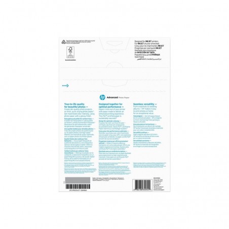 HP Q5456A Advanced glossy photo paper inkjet 250g/m2 A4 25 sheets 1-pack HP Q5456A Advanced glossy photo paper inkjet 250g/m2 A4 25 sheets 1-pack