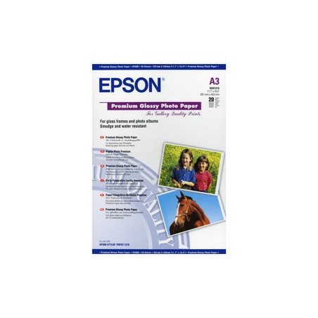 EPSON C13S041315 Papier Epson Premium Glossy photo 255g A3 20ark EPSON C13S041315 Papier Epson Premium Glossy photo 255g A3 20ark