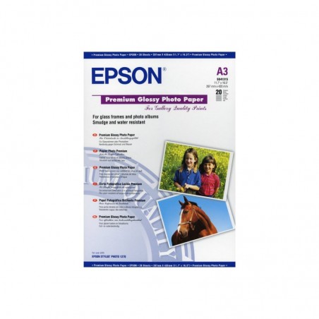 EPSON C13S041315 Papier Epson Premium Glossy photo 255g A3 20ark EPSON C13S041315 Papier Epson Premium Glossy photo 255g A3 20ark