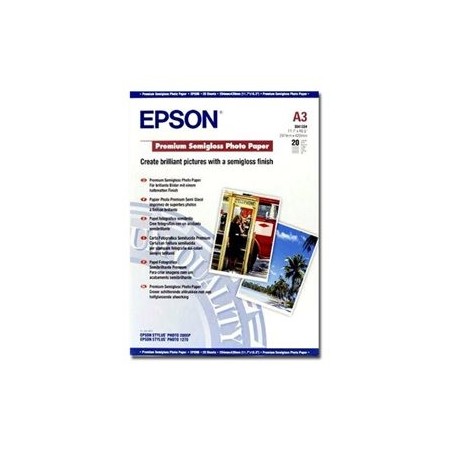 EPSON C13S041334 Papier Epson Premium Semigloss photo 251g A3 20ark EPSON C13S041334 Papier Epson Premium Semigloss photo 251g A3 20ark