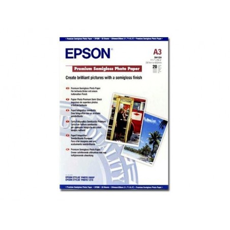EPSON C13S041334 Papier Epson Premium Semigloss photo 251g A3 20ark EPSON C13S041334 Papier Epson Premium Semigloss photo 251g A3 20ark