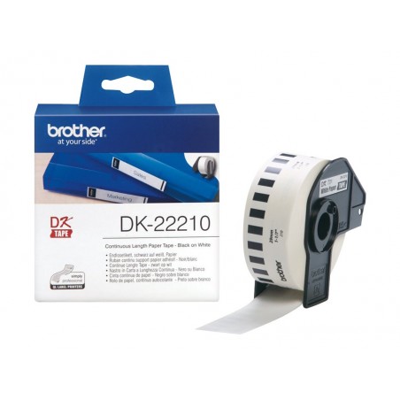 BROTHER DK22210 Taśma Brother 29mm biała QL-500A / QL-650TD / QL-1050 / QL-1060N BROTHER DK22210 Taśma Brother 29mm biała QL-500A / QL-650TD / QL-1050 / QL-1060N