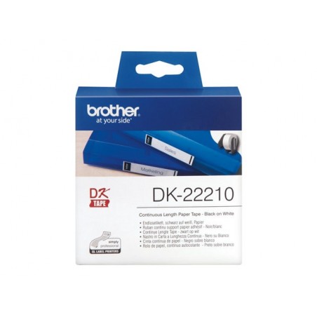 BROTHER DK22210 Taśma Brother 29mm biała QL-500A / QL-650TD / QL-1050 / QL-1060N BROTHER DK22210 Taśma Brother 29mm biała QL-500A / QL-650TD / QL-1050 / QL-1060N