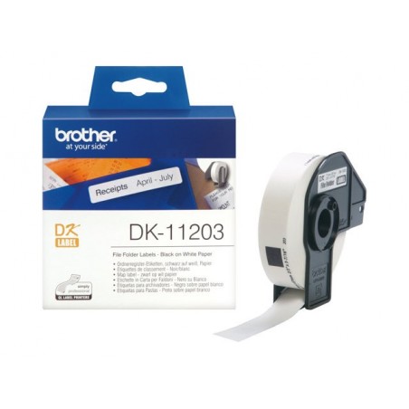 BROTHER DK11203 Etykieta foliowa na segregatory Brother 17mm x 87mm 300 szt. BROTHER DK11203 Etykieta foliowa na segregatory Brother 17mm x 87mm 300 szt.