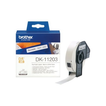 BROTHER DK11203 Etykieta foliowa na segregatory Brother 17mm x 87mm 300 szt. BROTHER DK11203 Etykieta foliowa na segregatory Brother 17mm x 87mm 300 szt.