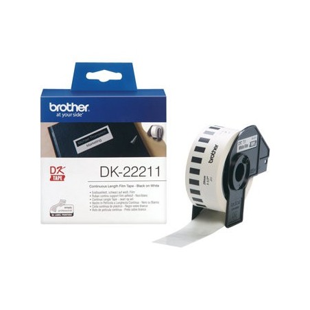 BROTHER DK22211 Taśma Brother Film White Film tape 29mm BROTHER DK22211 Taśma Brother Film White Film tape 29mm