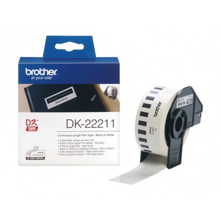 BROTHER DK22211 Taśma Brother Film White Film tape 29mm BROTHER DK22211 Taśma Brother Film White Film tape 29mm
