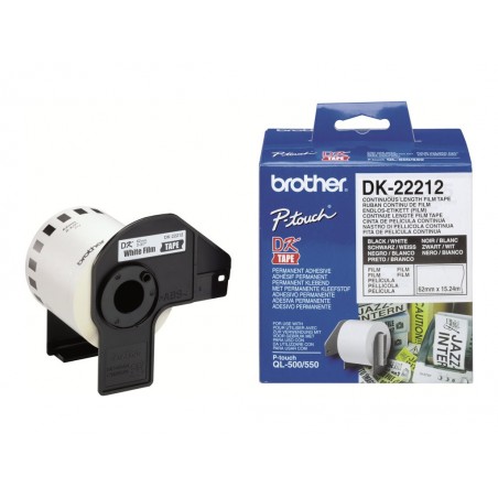 BROTHER DK22212 Taśma Brother Film White Film tape 62mm BROTHER DK22212 Taśma Brother Film White Film tape 62mm