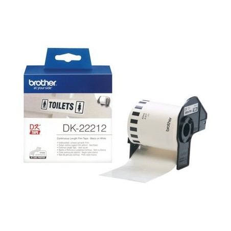 BROTHER DK22212 Taśma Brother Film White Film tape 62mm BROTHER DK22212 Taśma Brother Film White Film tape 62mm
