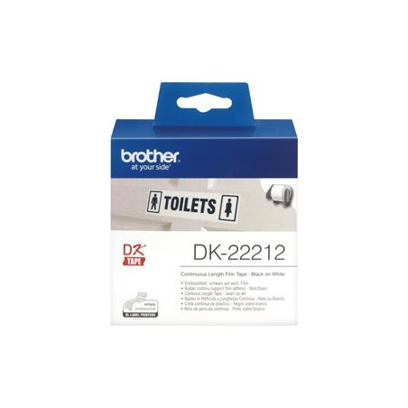 BROTHER DK22212 Taśma Brother Film White Film tape 62mm BROTHER DK22212 Taśma Brother Film White Film tape 62mm