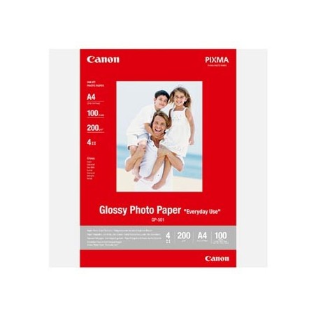 Canon Photo paper Glossy, GP-501, foto papier, połysk, GP501 A4 typ 0775B001, biały, A4, 200 g/m2, 100 szt., atrament Canon Photo paper Glossy, GP-501, foto papier, połysk, GP501 A4 typ 0775B001, biały, A4, 200 g/m2, 100 szt., atrament