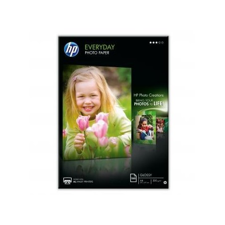 HP Everyday Glossy Photo P, Q2510A, foto papier, do codziennego użytku typ połysk, biały, A4, 200 g/m2, 100 szt., atrament HP Everyday Glossy Photo P, Q2510A, foto papier, do codziennego użytku typ połysk, biały, A4, 200 g/m2, 100 szt., atrament