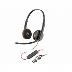Słuchawki Blackwire 3220 Stereo USB-C Headset +USB-C/A Adapter 8X228A 
