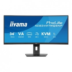 IIYAMA 34inch UW Curved VA-panel 3440x1440 120Hz 350cd/m2 04ms MPRT Speakers USB-C Dock LAN 95W PD KVM DisplayPort 2xHDMI