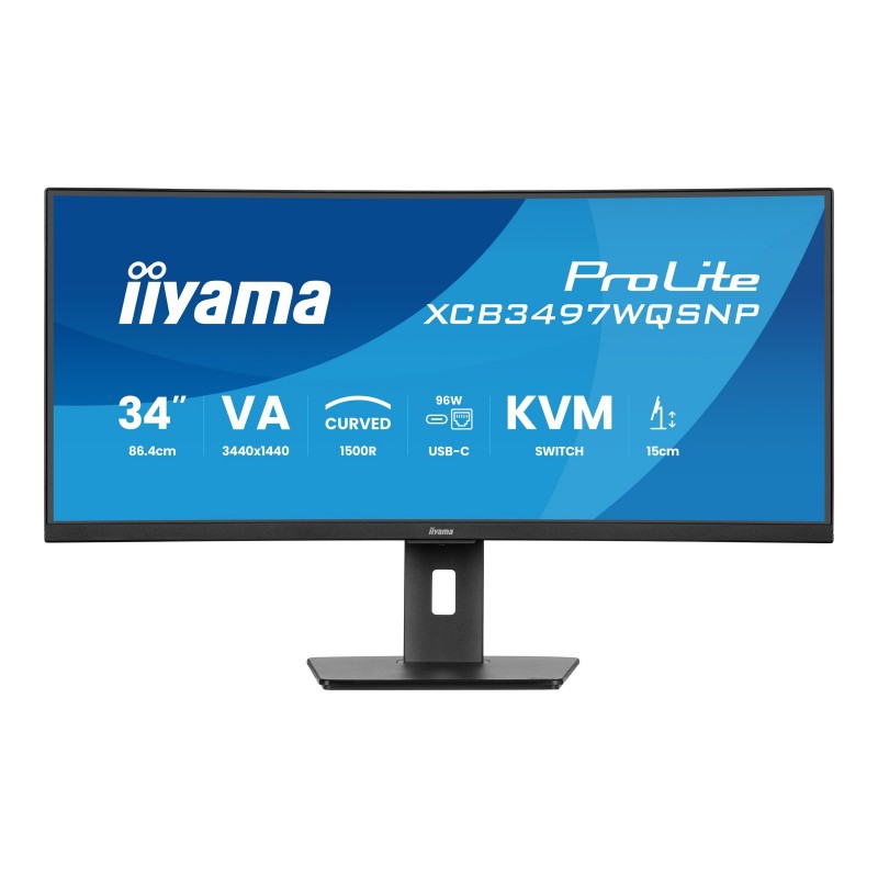 IIYAMA 34inch UW Curved VA-panel 3440x1440 120Hz 350cd/m2 04ms MPRT Speakers USB-C Dock LAN 95W PD KVM DisplayPort 2xHDMI IIYAMA 34inch UW Curved VA-panel 3440x1440 120Hz 350cd/m2 04ms MPRT Speakers USB-C Dock LAN 95W PD KVM DisplayPort 2xHDMI