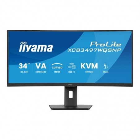 IIYAMA 34inch UW Curved VA-panel 3440x1440 120Hz 350cd/m2 04ms MPRT Speakers USB-C Dock LAN 95W PD KVM DisplayPort 2xHDMI IIYAMA 34inch UW Curved VA-panel 3440x1440 120Hz 350cd/m2 04ms MPRT Speakers USB-C Dock LAN 95W PD KVM DisplayPort 2xHDMI