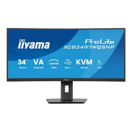 IIYAMA 34inch UW Curved VA-panel 3440x1440 120Hz 350cd/m2 04ms MPRT Speakers USB-C Dock LAN 95W PD KVM DisplayPort 2xHDMI IIYAMA 34inch UW Curved VA-panel 3440x1440 120Hz 350cd/m2 04ms MPRT Speakers USB-C Dock LAN 95W PD KVM DisplayPort 2xHDMI