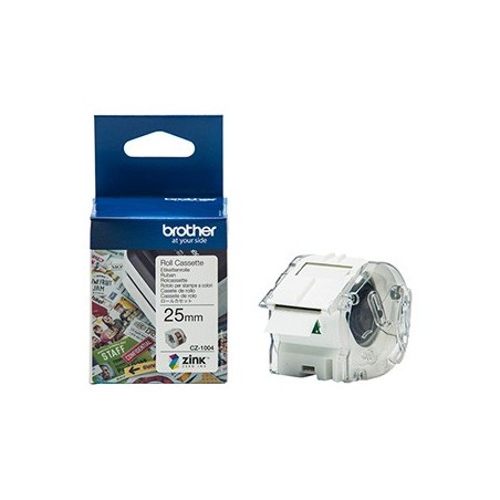 Brother taśma papierowa 25mm x 5m, biała, CZ1004, do drukarki VC-500W Brother taśma papierowa 25mm x 5m, biała, CZ1004, do drukarki VC-500W