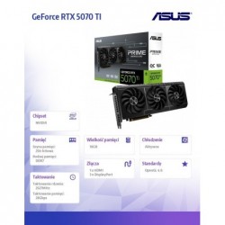 Karta graficzna GeForce RTX 5070 TI PRIME OC 16G B GDDR7 256bit DP/HDMI Karta graficzna GeForce RTX 5070 TI PRIME OC 16G B GDDR7 256bit DP/HDMI