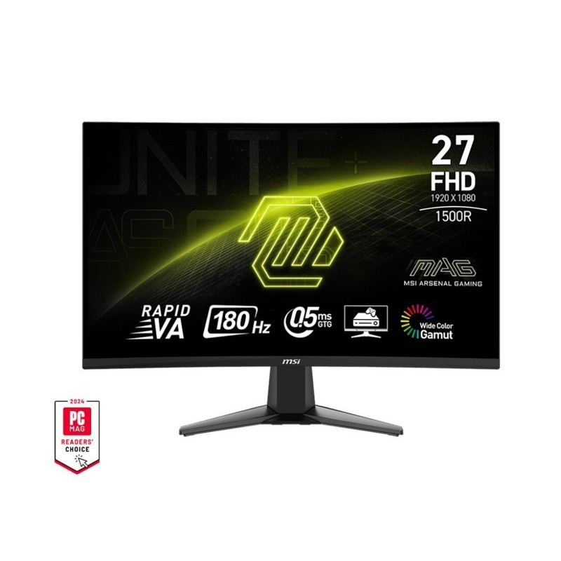 Monitor  MAG 27C6F 27 cali/LED/FHD/Curv/180Hz/Black 