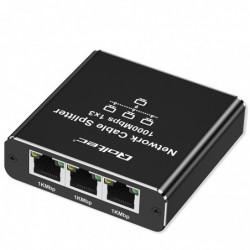 Rozdzielacz Splitter Ethernet mini SWITCH 1x3 RJ45 | 1000Mb/s | USB-C | Aluminium Rozdzielacz Splitter Ethernet mini SWITCH 1x3 RJ45 | 1000Mb/s | USB-C | Aluminium