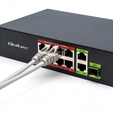 Przełącznik sieciowy SWITCH FAST Ethernet 8x RJ45 PoE 2x RJ45 Uplink 1x SFP | 120W | 1000Mb/s Przełącznik sieciowy SWITCH FAST Ethernet 8x RJ45 PoE 2x RJ45 Uplink 1x SFP | 120W | 1000Mb/s
