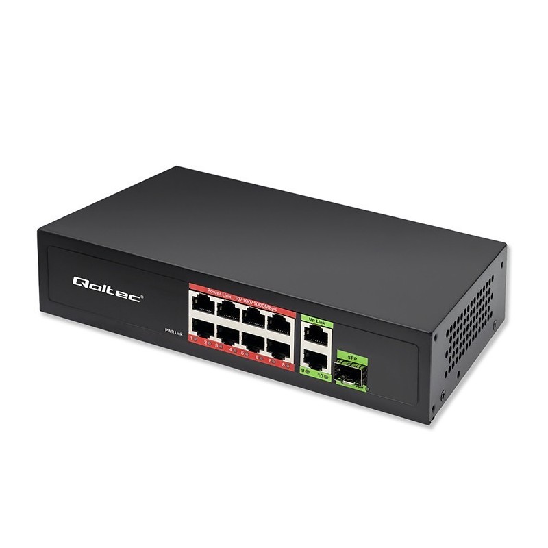 Przełącznik sieciowy SWITCH FAST Ethernet 8x RJ45 PoE 2x RJ45 Uplink 1x SFP | 120W | 1000Mb/s Przełącznik sieciowy SWITCH FAST Ethernet 8x RJ45 PoE 2x RJ45 Uplink 1x SFP | 120W | 1000Mb/s